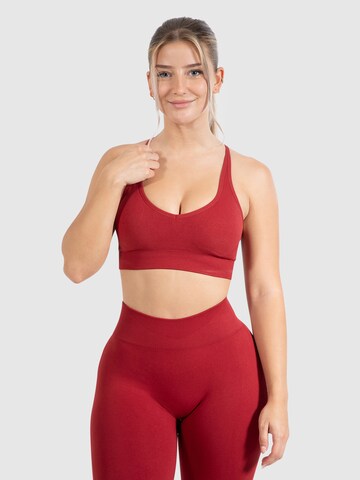 Smilodox Bustier Sport bh ' Cetrina ' in Rood: voorkant