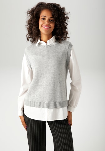 Aniston CASUAL Pullover in Grau: Vorderseite