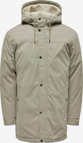 Parka mi-saison 'Alexander' Only & Sons en gris : devant