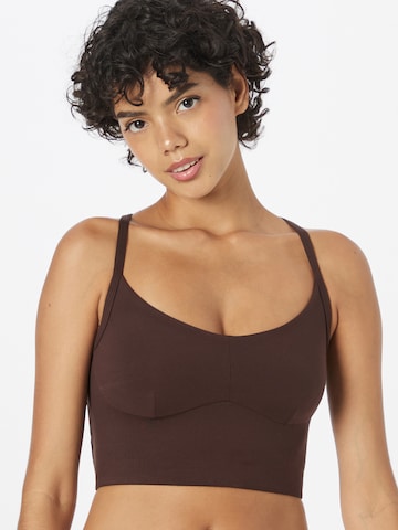 Varley Bustier Sports-BH 'Always Surrey' i brun: forside