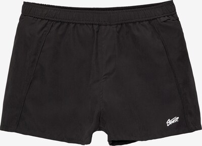 Pull&Bear Shorts de bain en noir / blanc, Vue avec produit