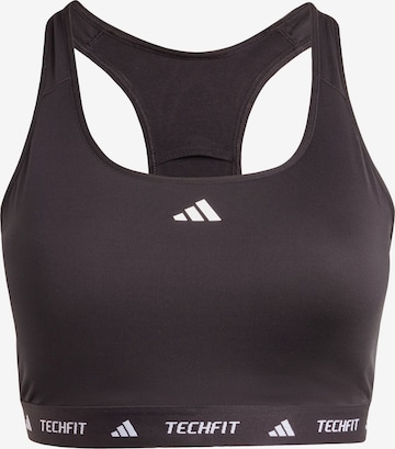 melns ADIDAS PERFORMANCE Bezvīļu Sporta krūšturis: no priekšpuses