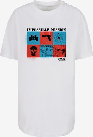 F4NT4STIC Shirt 'Impossible Mission Retro Video Games SEVENSQUARED' in Wit: voorkant