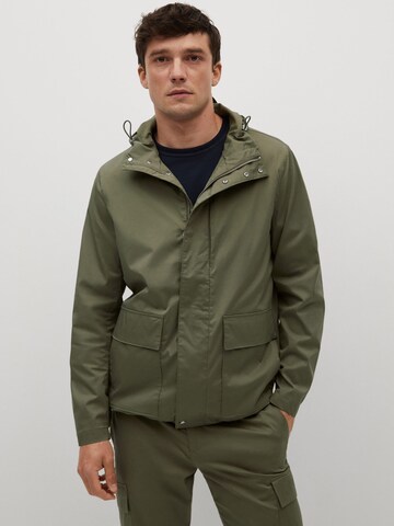 Parka mi-saison 'Jacob' MANGO MAN en vert : devant