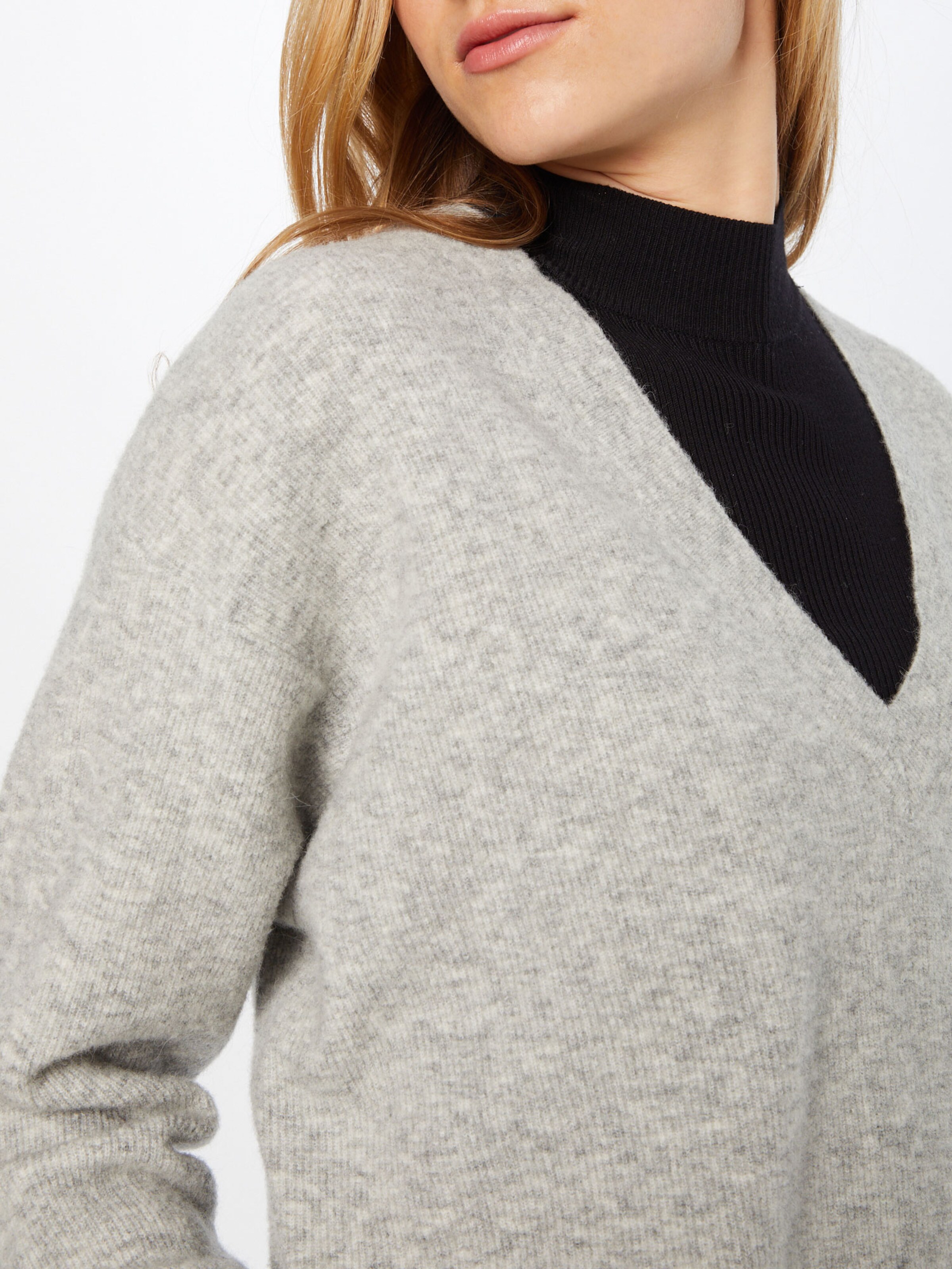 Frauen Pullover & Strick AMERICAN VINTAGE Pullover 'Noxon' in Graumeliert - SG31863 Frauen Pullover & Strick AMERICAN VINTAGE Pullover 'Noxon' in Graumeliert - SG31863