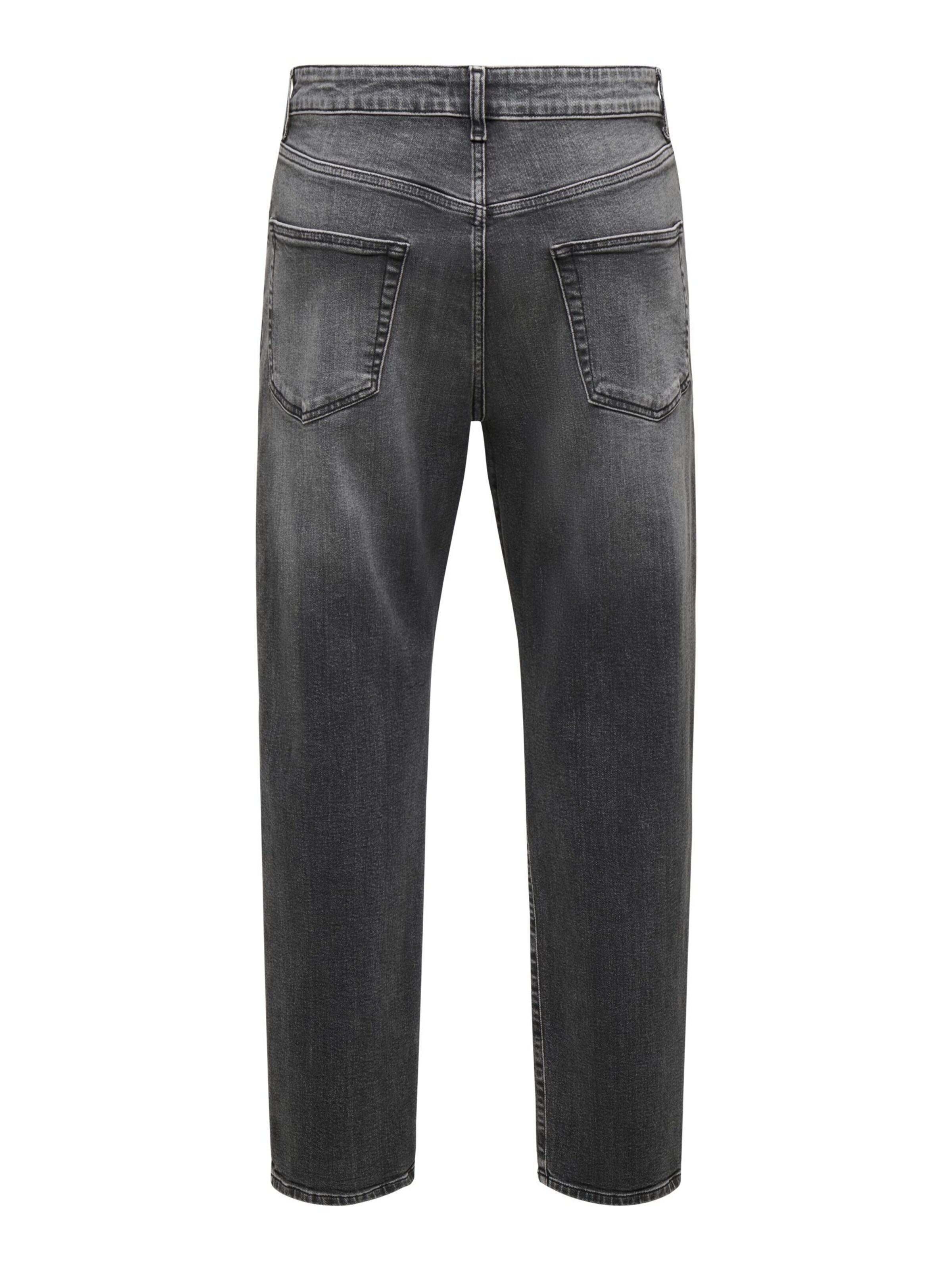 regular Jeans di Only & Sons in nero