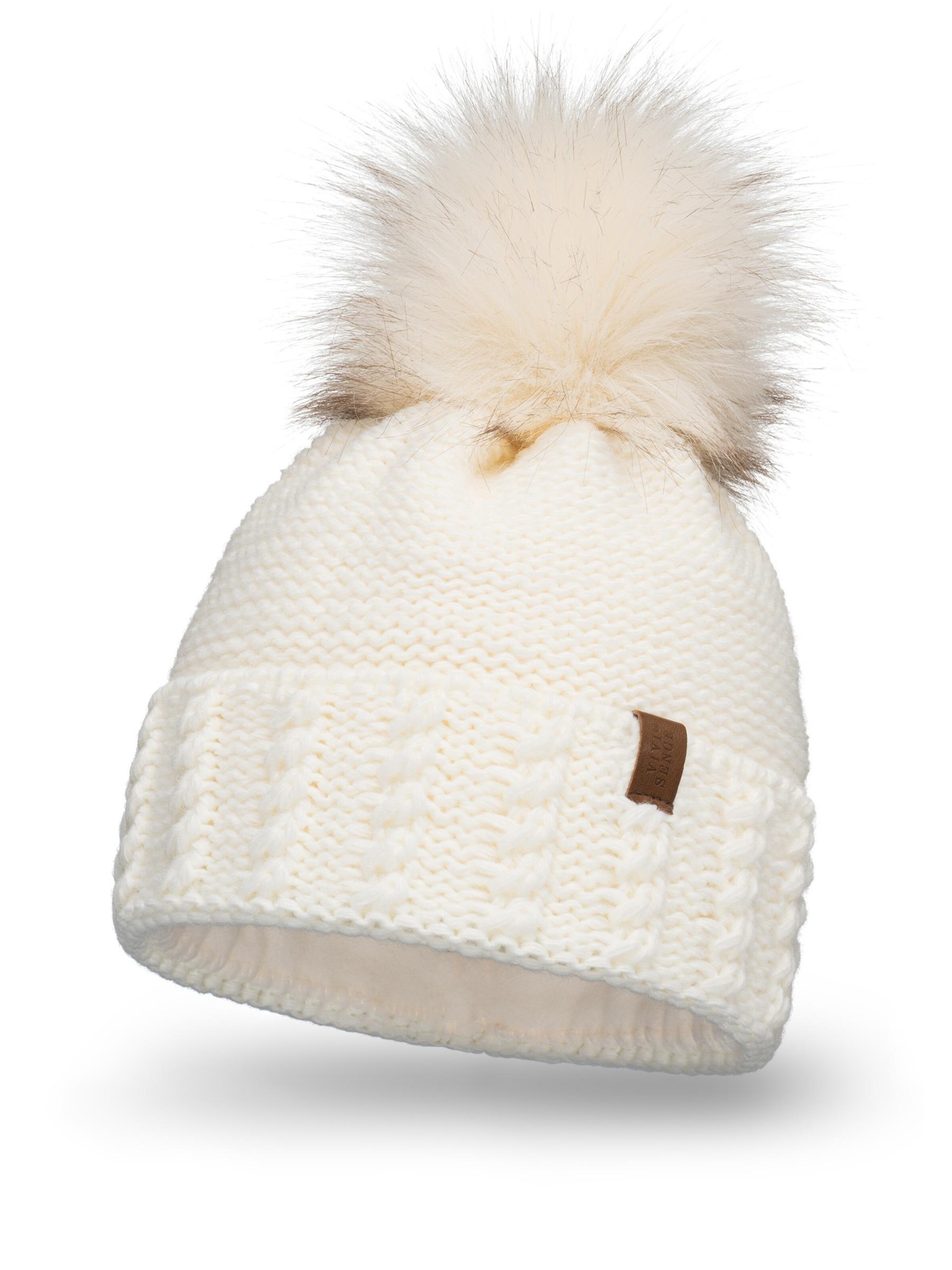 Vivisence Beanie '70103' in Beige: front