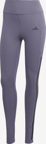 ADIDAS PERFORMANCE Skinny Workout Pants 'Optime' in Purple: front