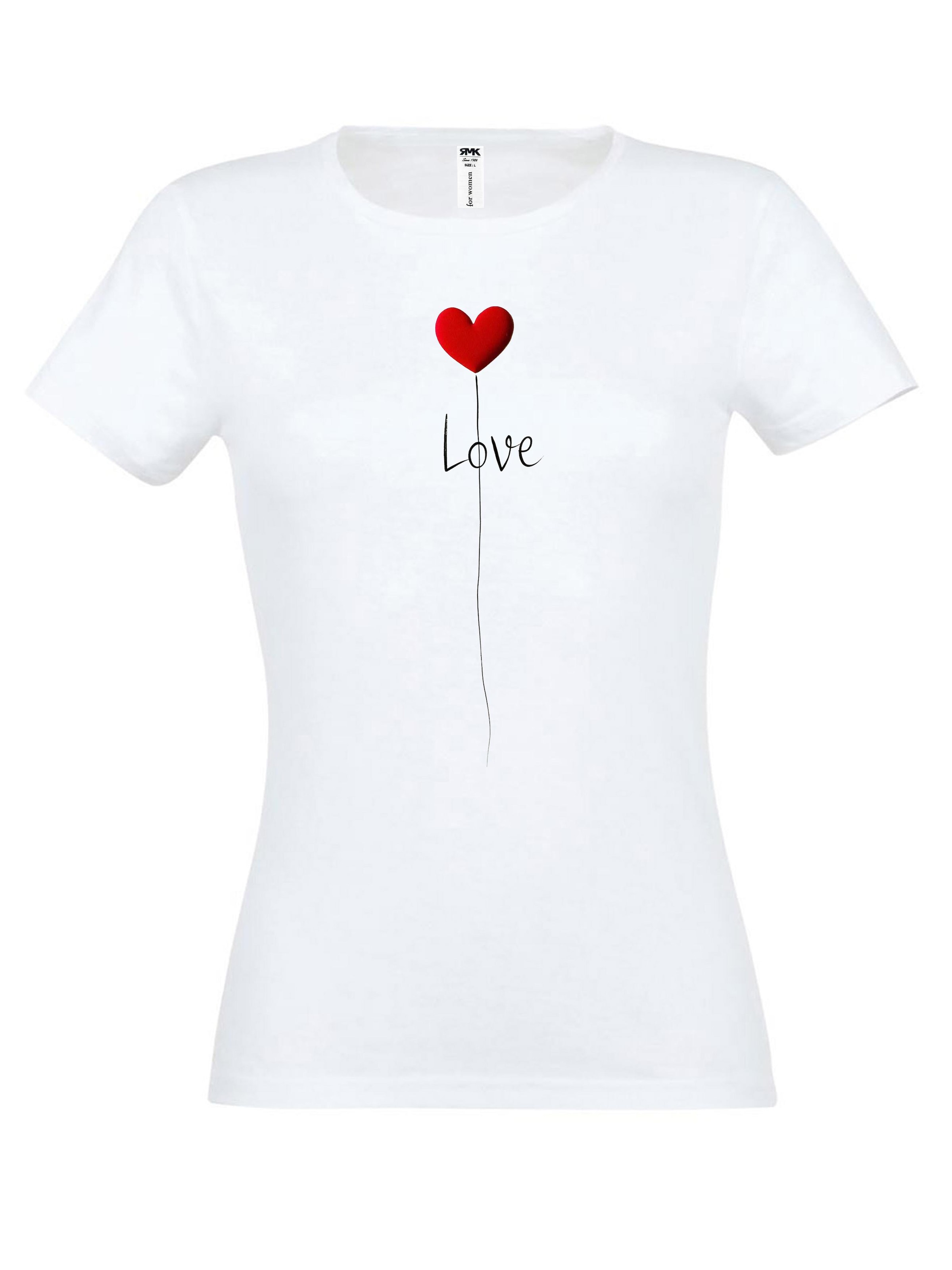 RMK Shirt 'Herz Ballon'‌‌ in Weiß: Vorderseite