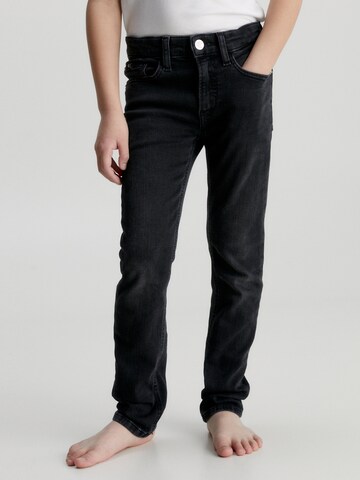 Coupe slim Jean Calvin Klein Jeans en noir : devant