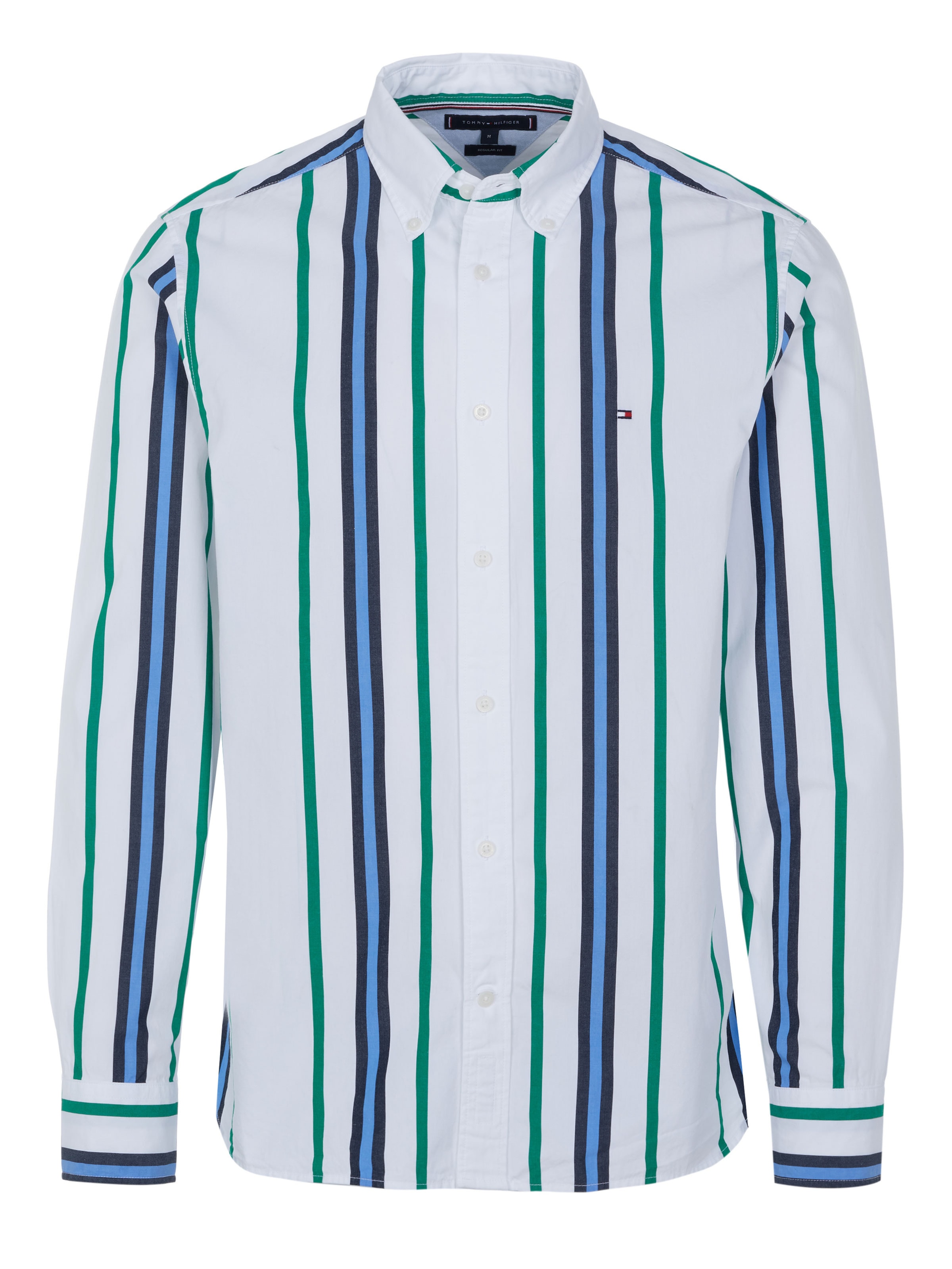 TOMMY HILFIGER Button Up Shirt in Blue / Navy / Green / White, Item view