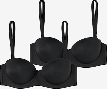 Soutien-gorge ' Bandeau mit Schale - Unique Micro ' SCHIESSER en noir : devant