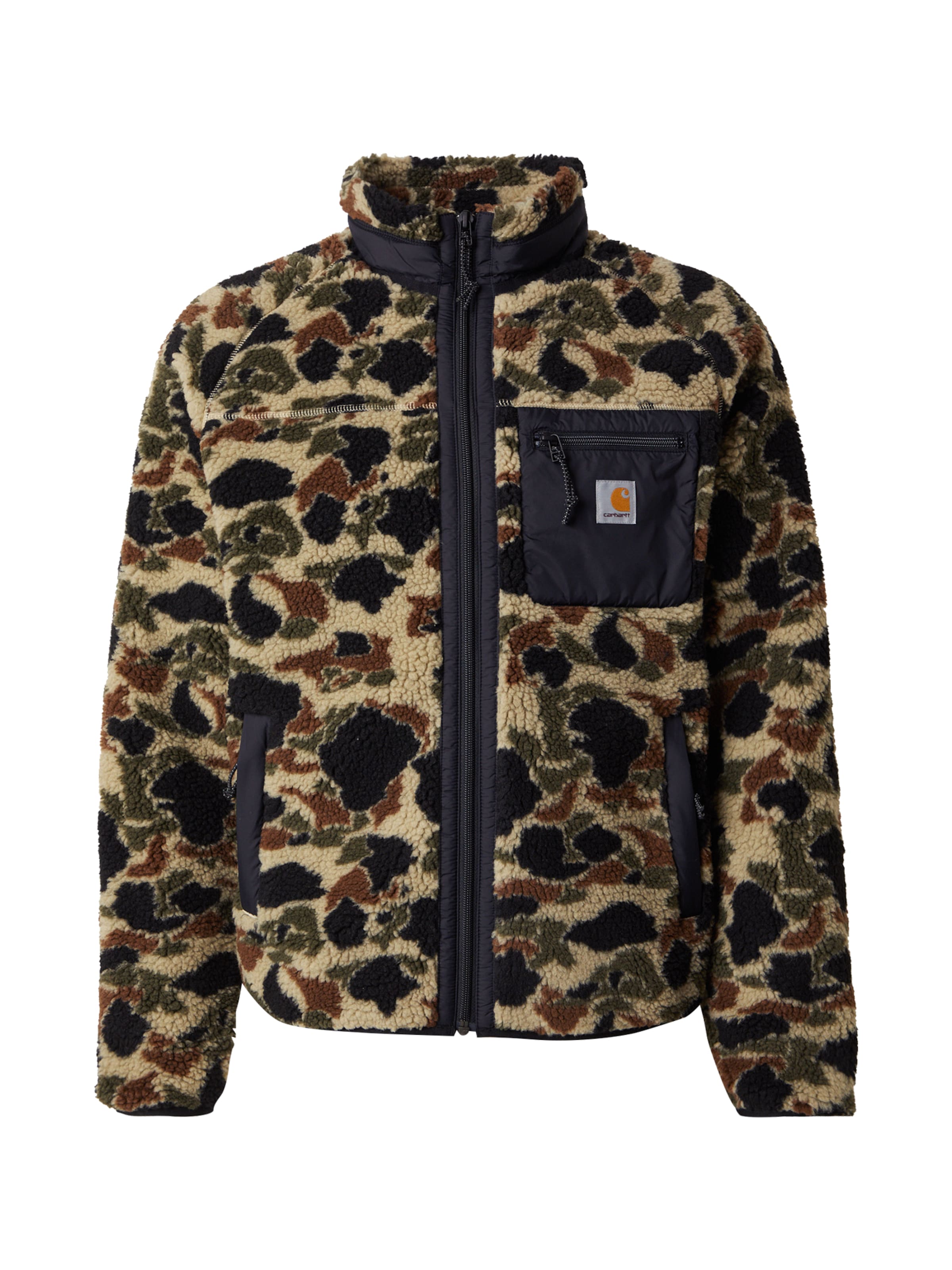 Carhartt WIP Ζακέτα φλις 'Prentis' σε μαύρο: μπροστά