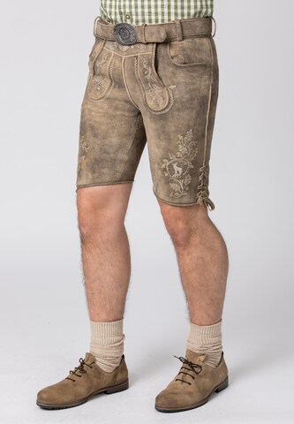 Slimfit Pantaloni per costume tradizionale 'Girgl' di STOCKERPOINT in marrone