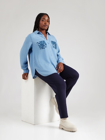 SAMOON Bluse in Blau