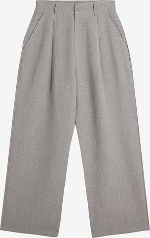Pantalon à pince Bershka en gris : devant