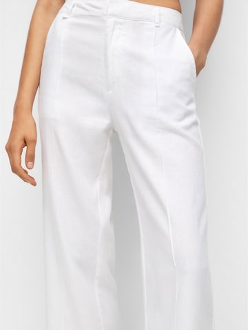 Wide Leg Pantalon Pull&Bear en blanc