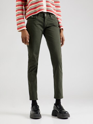 Skinny Jean Pepe Jeans en vert : devant