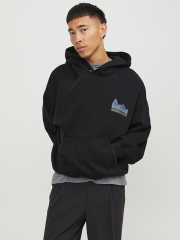 JACK & JONES Sweatshirt i sort: forside