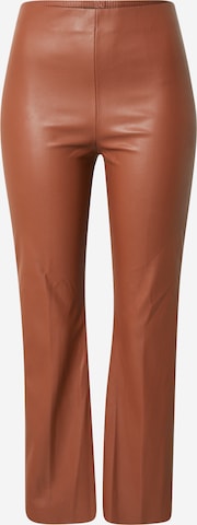 SOAKED IN LUXURY Flared Pants 'Kaylee' in Brown: front