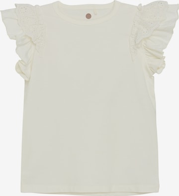 EN FANT - Top ' ENT-shirt' em bege: frente