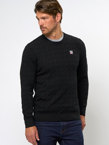 Pull-over 'Grant' VINSON en noir : devant