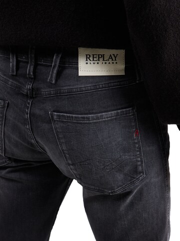 REPLAY Slimfit Jeansy 'Anbass' w kolorze czarny