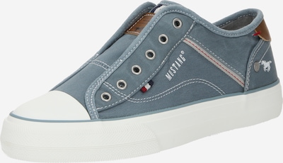 Sneaker low MUSTANG pe bleumarin / albastru fumuriu / maro / alb, Vizualizare produs