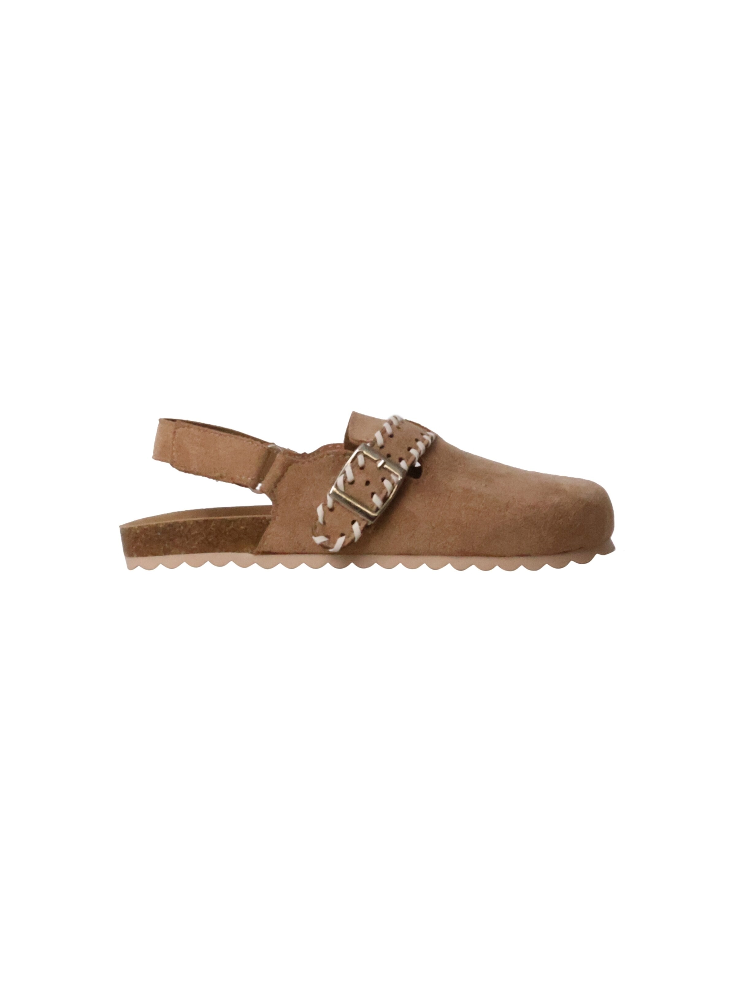Pantoufle 'Kinder-Pantoletten mit Schnalle' Super Mode en beige