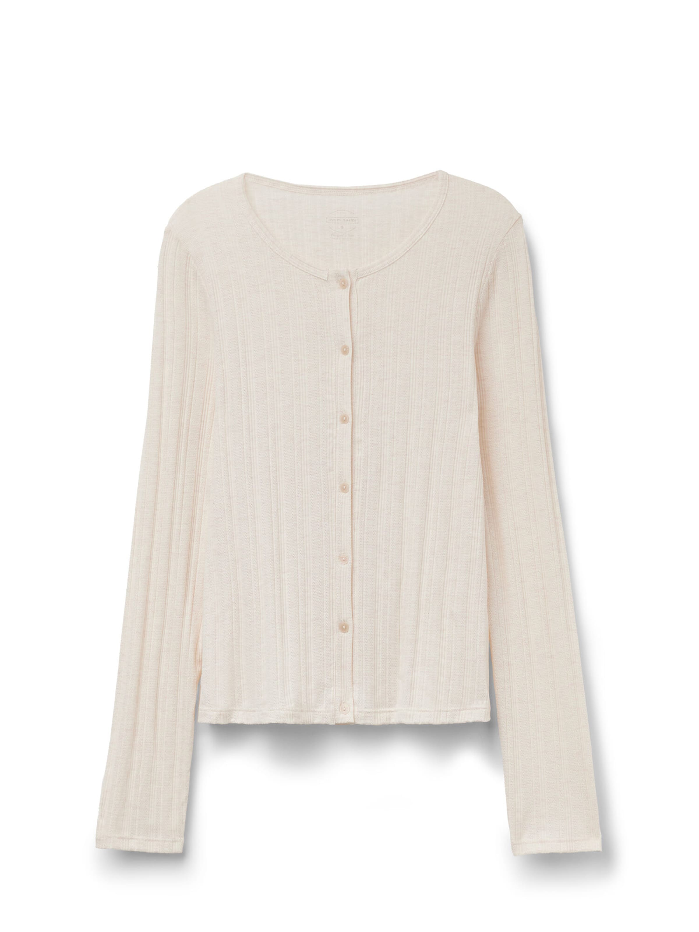 INTIMISSIMI Knit Cardigan 'Sweet Pointelle' in Beige: front