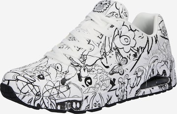 SKECHERS Sneakers low 'UNO' i hvit: forside