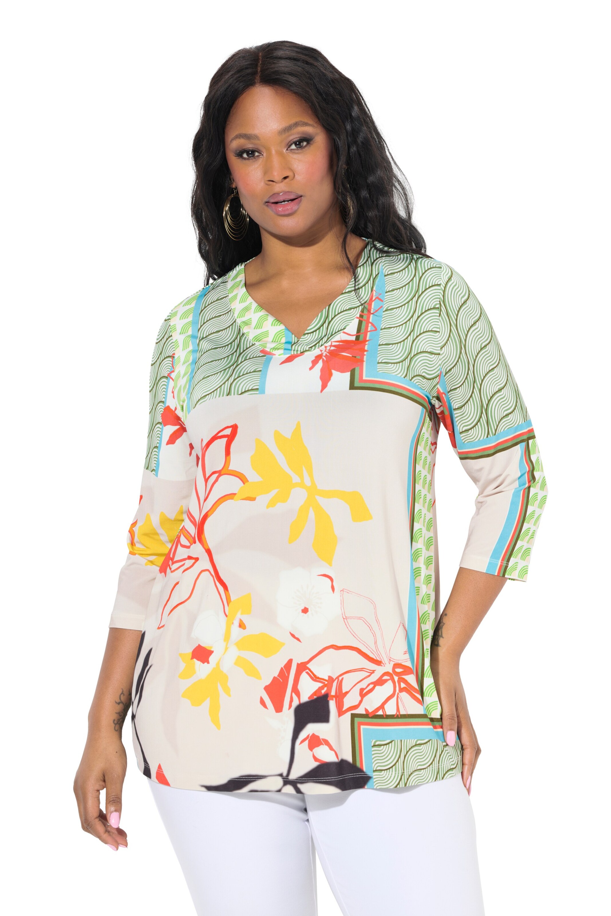 Ulla Popken Shirt in Gemengde kleuren: voorkant