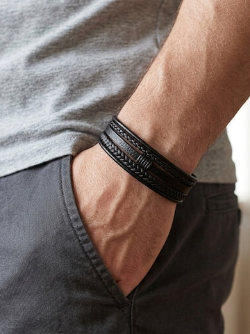 Bracelet 'LEDERARMBAND SHADOW' UNIQAL en noir