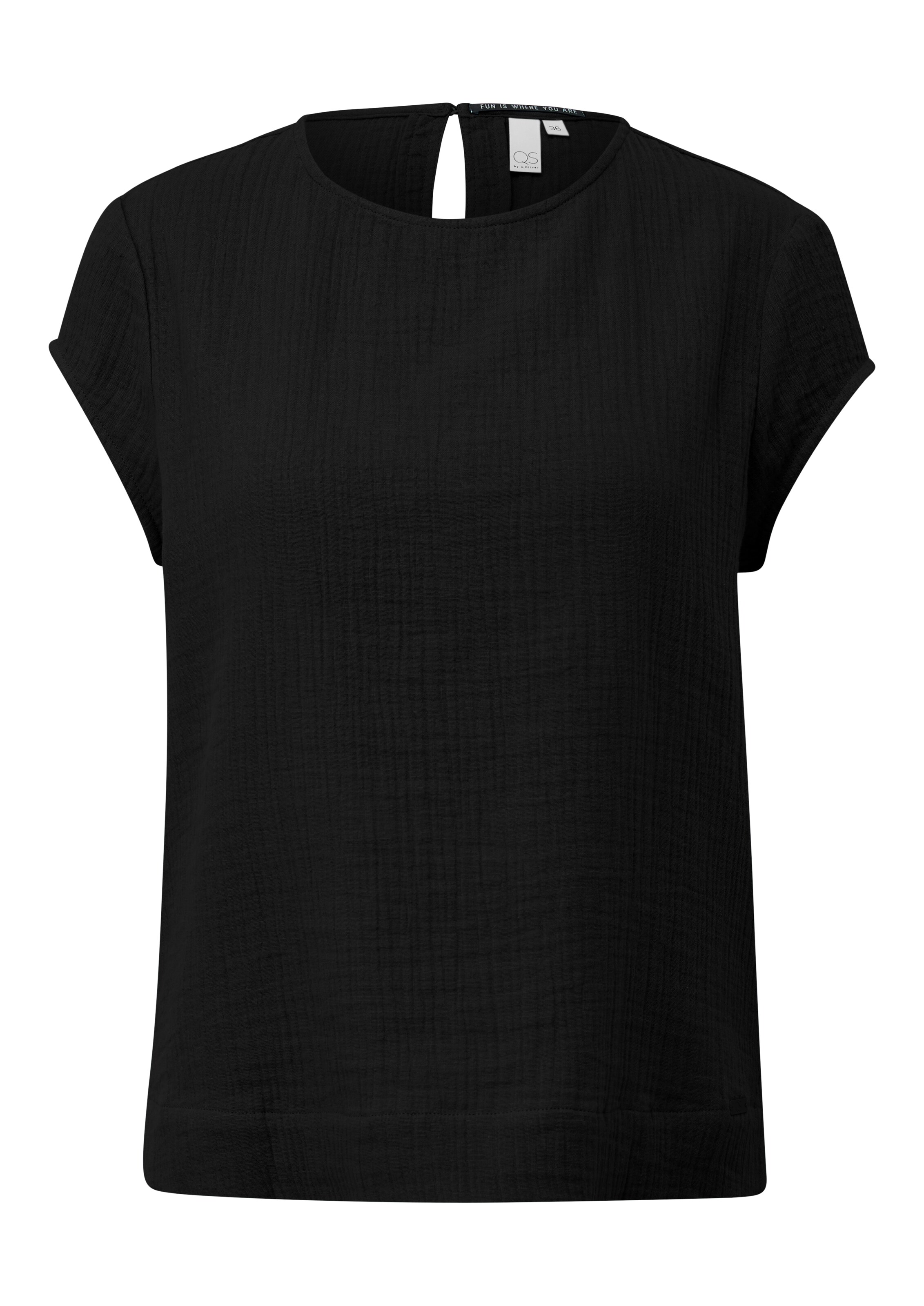 QS Blouse in Black: front