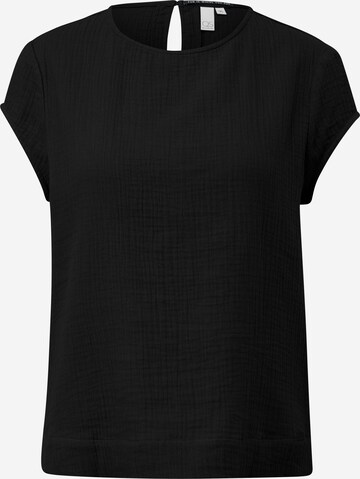 Camicia da donna di QS in nero: frontale