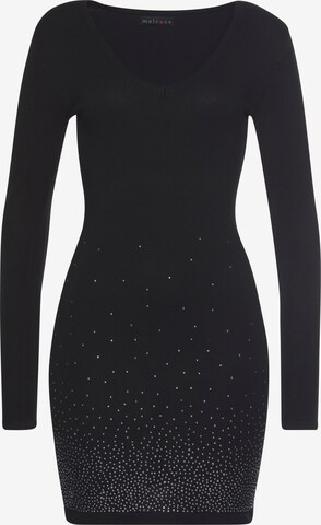 MELROSE Knitted dress in Black: front