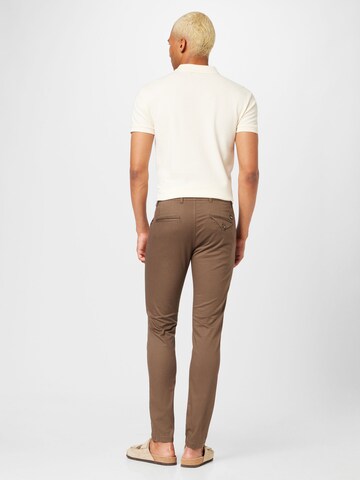 SCOTCH & SODA Slimfit Chino kalhoty – hnědá