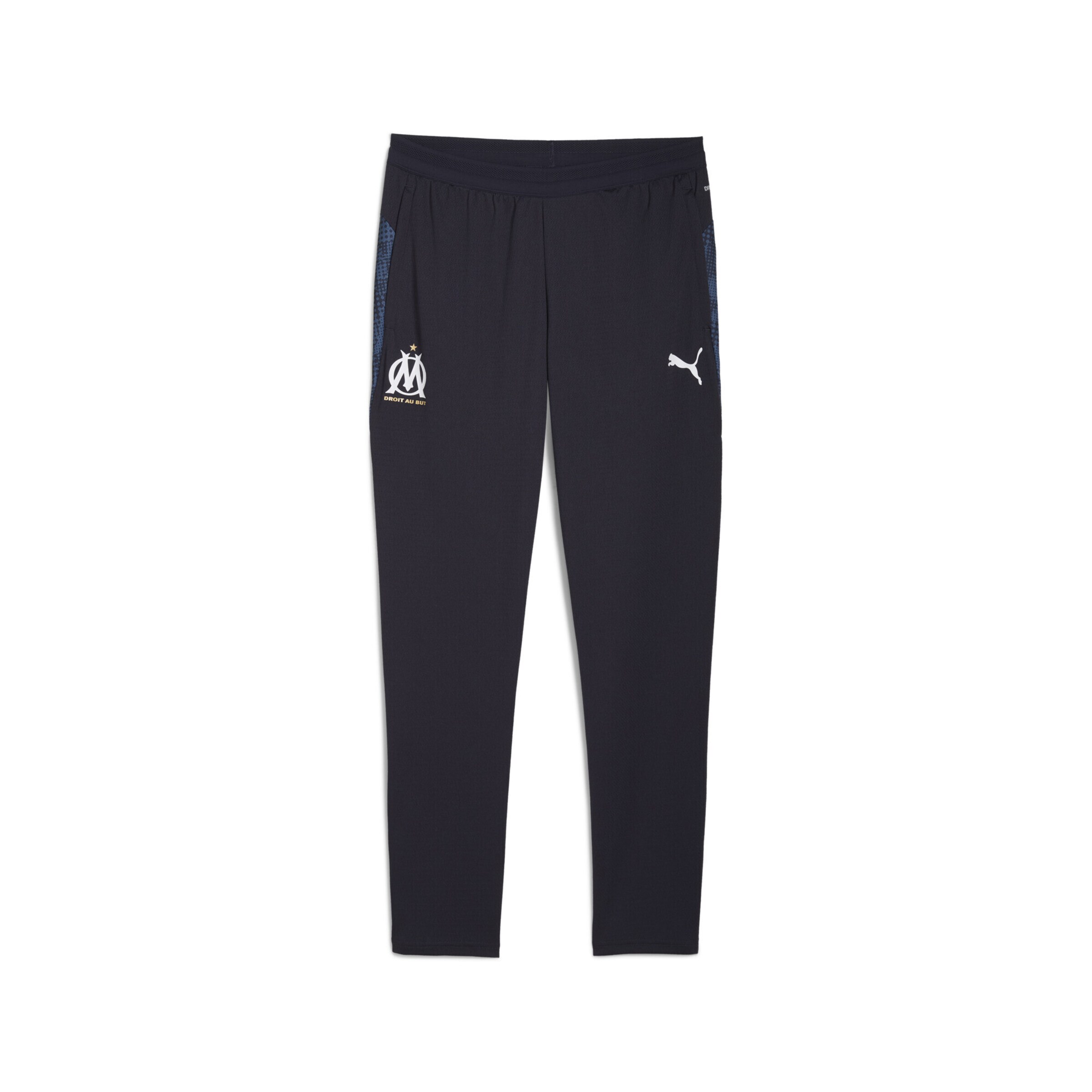 PUMA Slimfit Sportbroek 'Olympique De Marseille' in Zwart: voorkant
