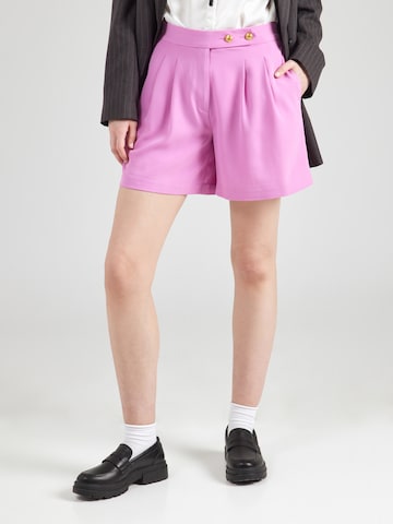 Loosefit Pantaloni con pieghe di ONLY in lilla: frontale