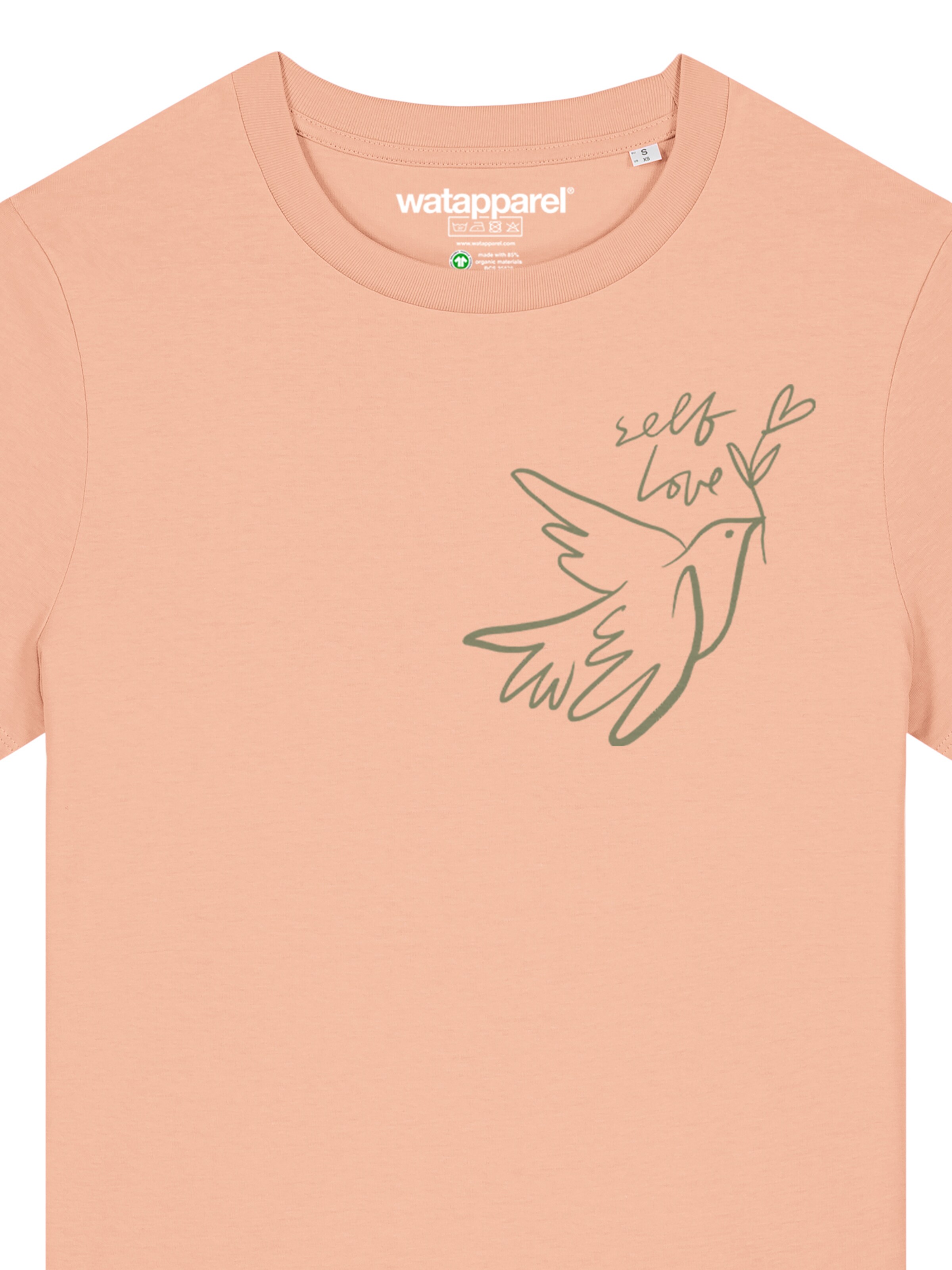 Maglietta 'Self Love' di Watapparel in arancione