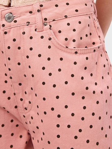 IT'S BASIC Baggy Jeans 'POLKA BAGGY LOW RISE JEANS' in Roze