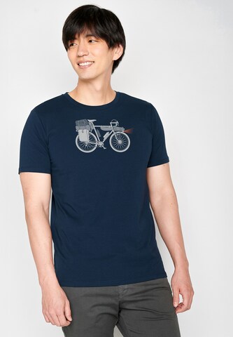 GREENBOMB Shirt 'Bike Night' in Blauw: voorkant