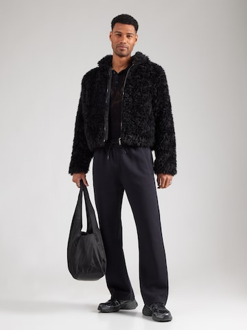 Abercrombie & FitchLoosefit Hlače - crna boja