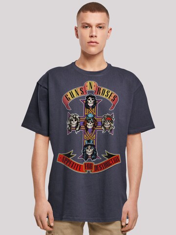 T-Shirt 'Guns 'n' Roses Appetite For Destruction' F4NT4STIC en bleu : devant