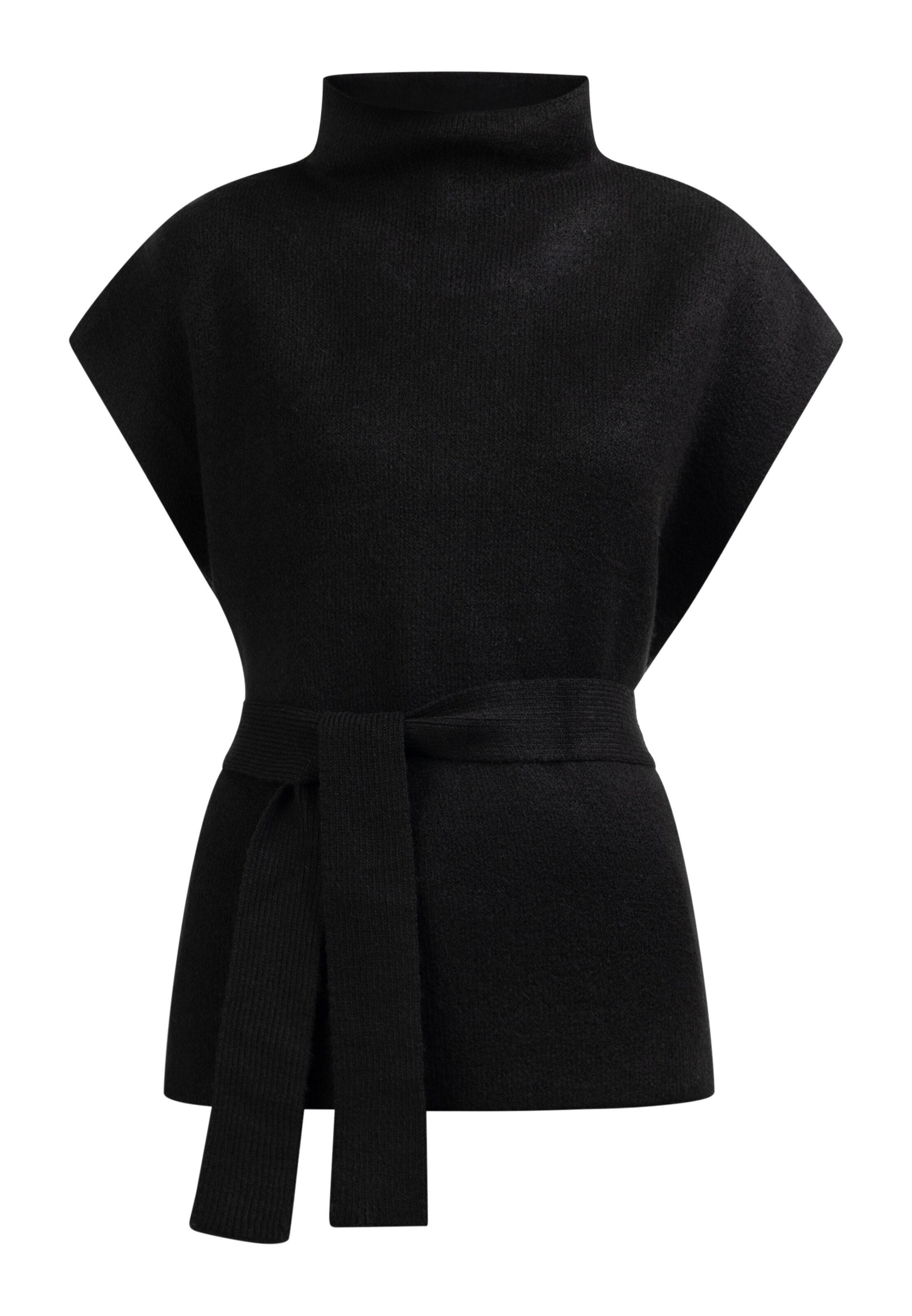 melns DreiMaster Klassik Pončo: no priekšpuses