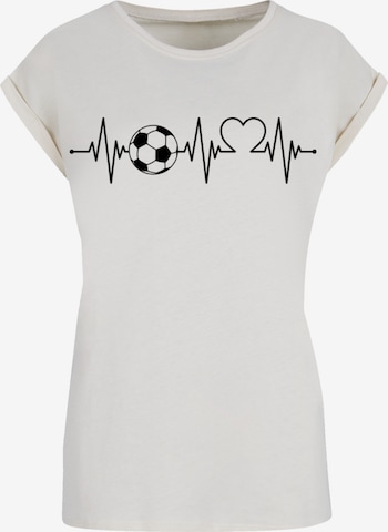 F4NT4STIC Shirt 'Heartbeat Soccer' in Beige: front