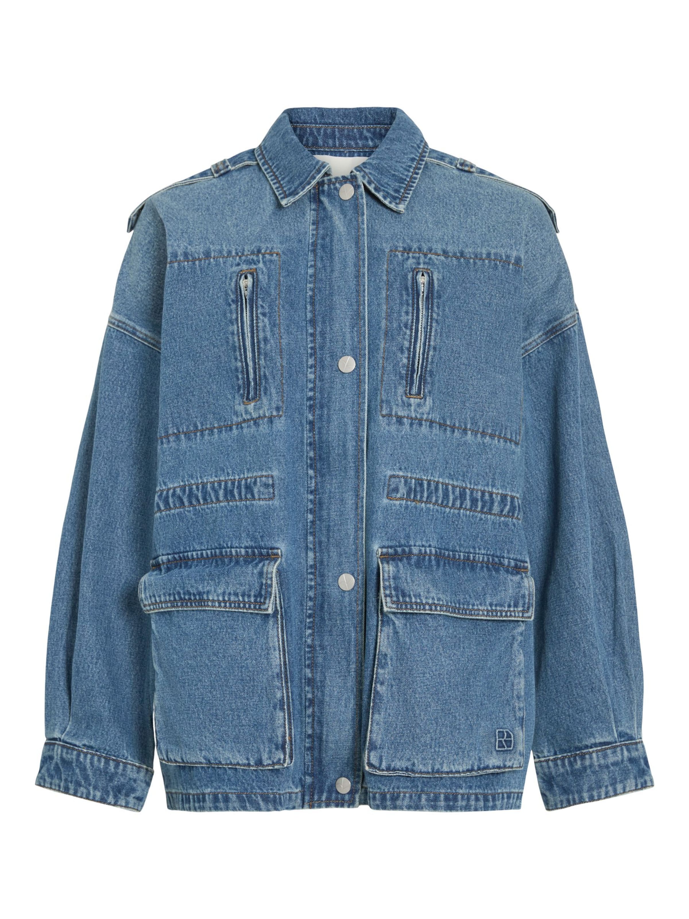 ROUGE EDIT - Chaqueta de entretiempo 'Ramonas' en azul: frente