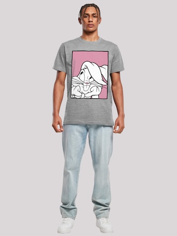 F4NT4STIC Shirt 'Looney Tunes Bugs Bunny Adore' in Grijs
