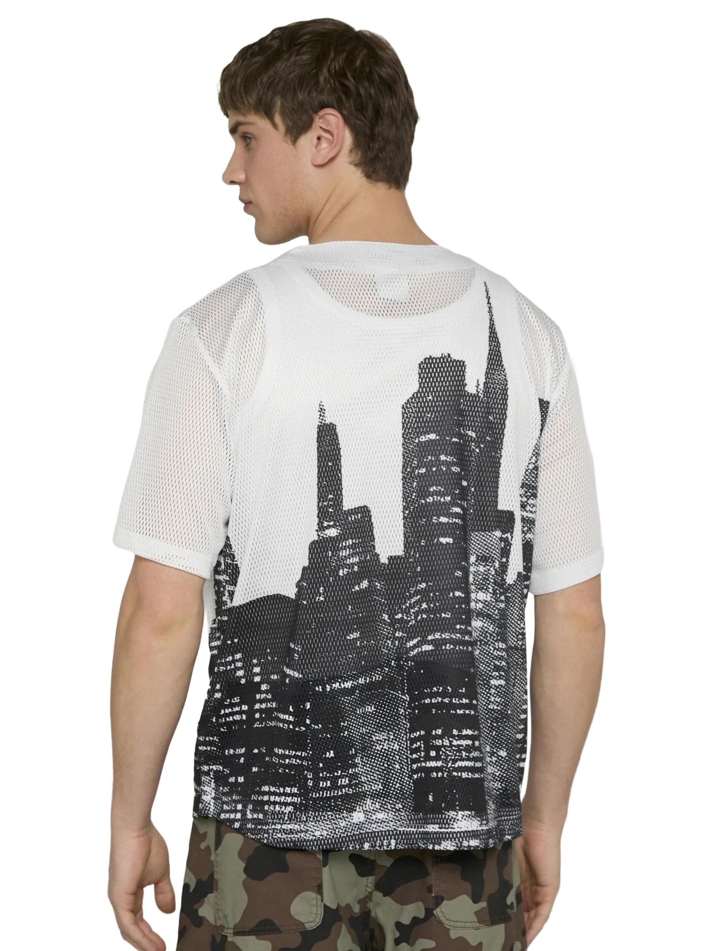 Karl Kani - Camiseta 'Camisa karl kani blanca signature mesh baseball shirt' en blanco