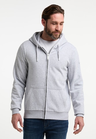 DreiMaster Maritim - Sudadera con cremallera en gris: frente